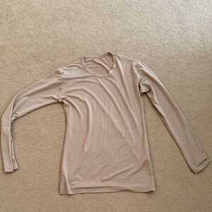 Women's Long Sleeve Beige Top